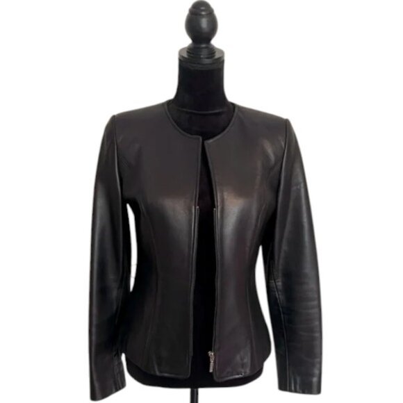 ID. Collection leather jacket size 4 - Picture 1 of 6